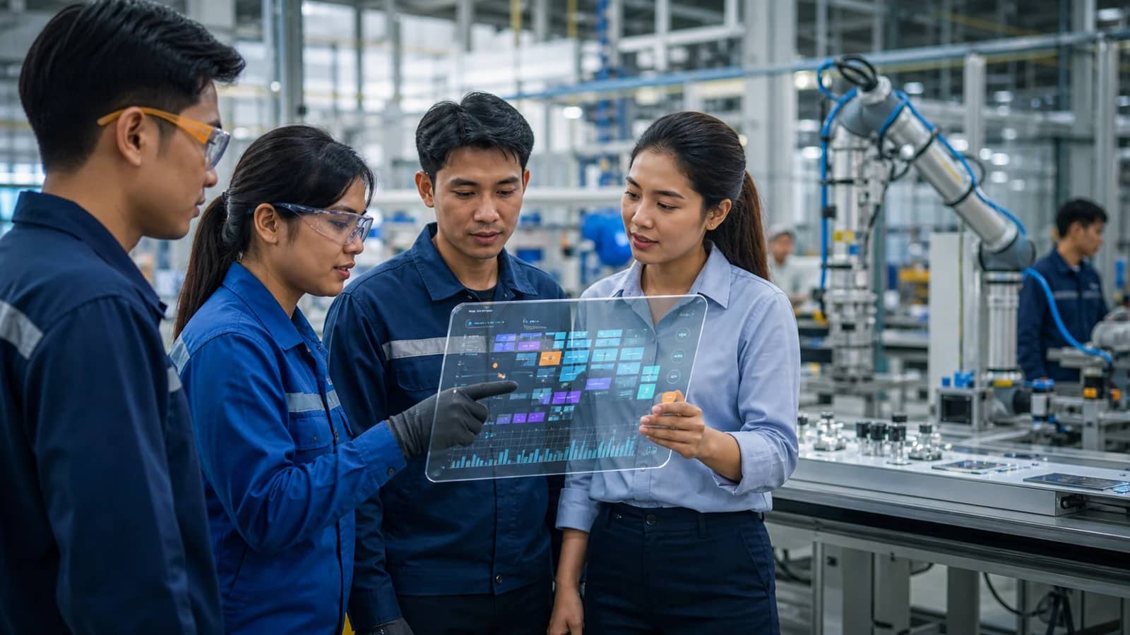 ภาพประกอบบทความ โรงงานใช้ AI แล้วคนต้องเก่งอะไร: 3 ระบบ Workforce Transformation ที่ต้องสร้างพร้อมเทคโนโลยี